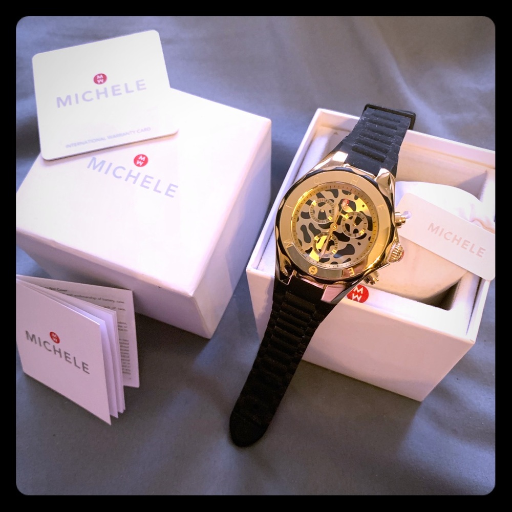 Authentic Michele women’s gold watch